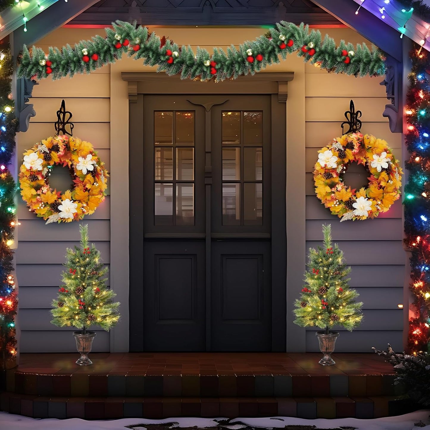 🔥2025 New upgrade hot sales🔥UV Resistant Pre-lit Artificial Outdoor Christmas Trees