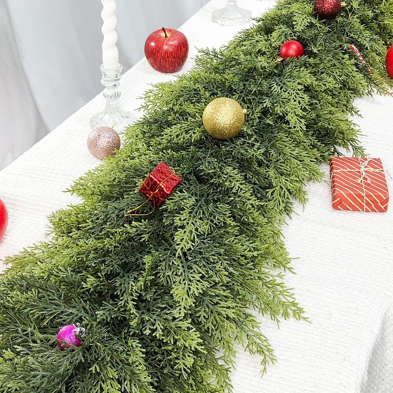 🏆2025 Super Value Set💥6 FT Artificial Cedar Garlands –Realistic Touch Winter Greenery