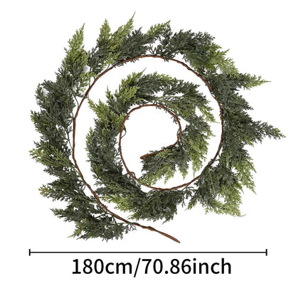 🏆2025 Super Value Set💥6 FT Artificial Cedar Garlands –Realistic Touch Winter Greenery