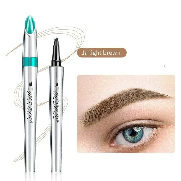 🔥2025 Hot Sale🔥3D Waterproof Microblading Eyebrow Pen 4 Fork Tip Tattoo Pencil