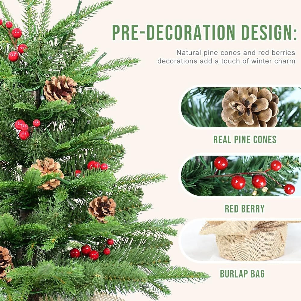 🔥2025 New upgrade hot sales🔥UV Resistant Pre-lit Artificial Outdoor Christmas Trees