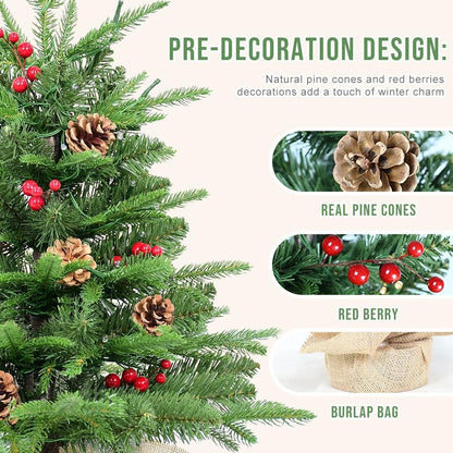 🔥2025 New upgrade hot sales🔥UV Resistant Pre-lit Artificial Outdoor Christmas Trees